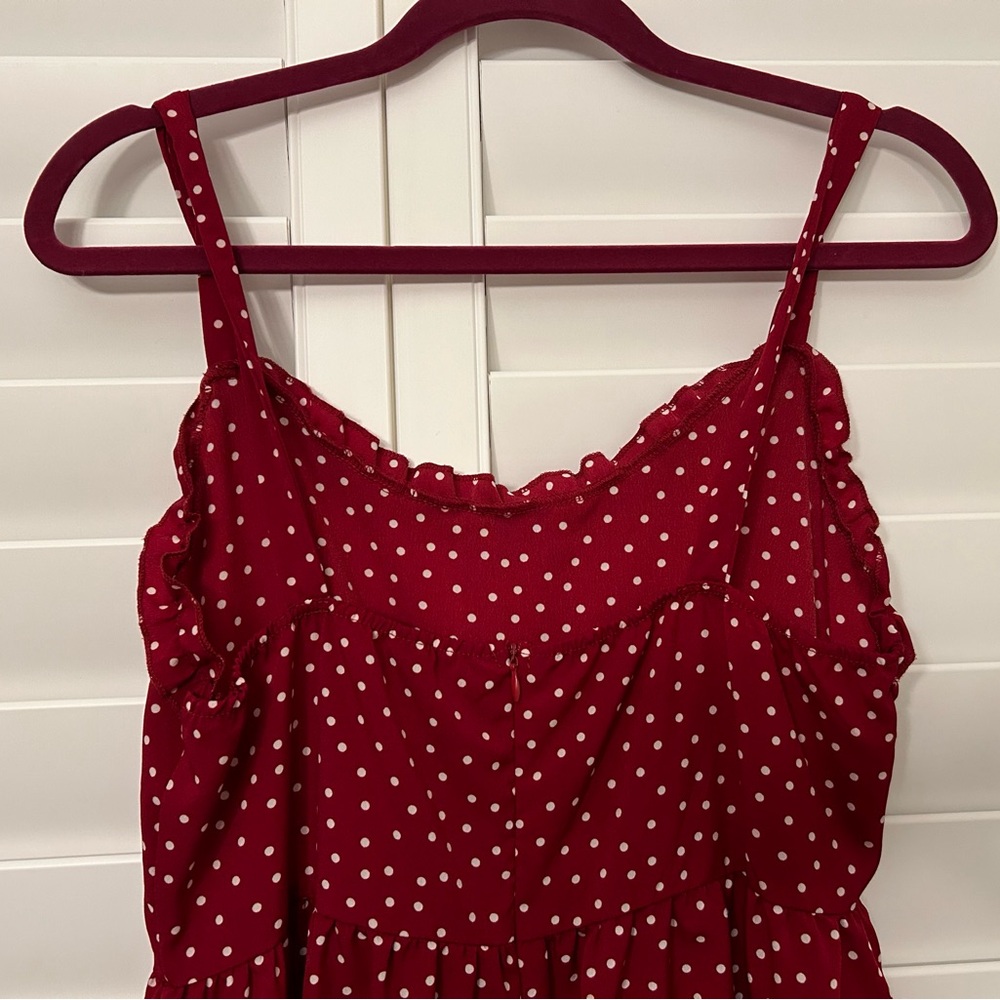 SHEIN Red With White Polka Dots Dress - Picture 8 of 11